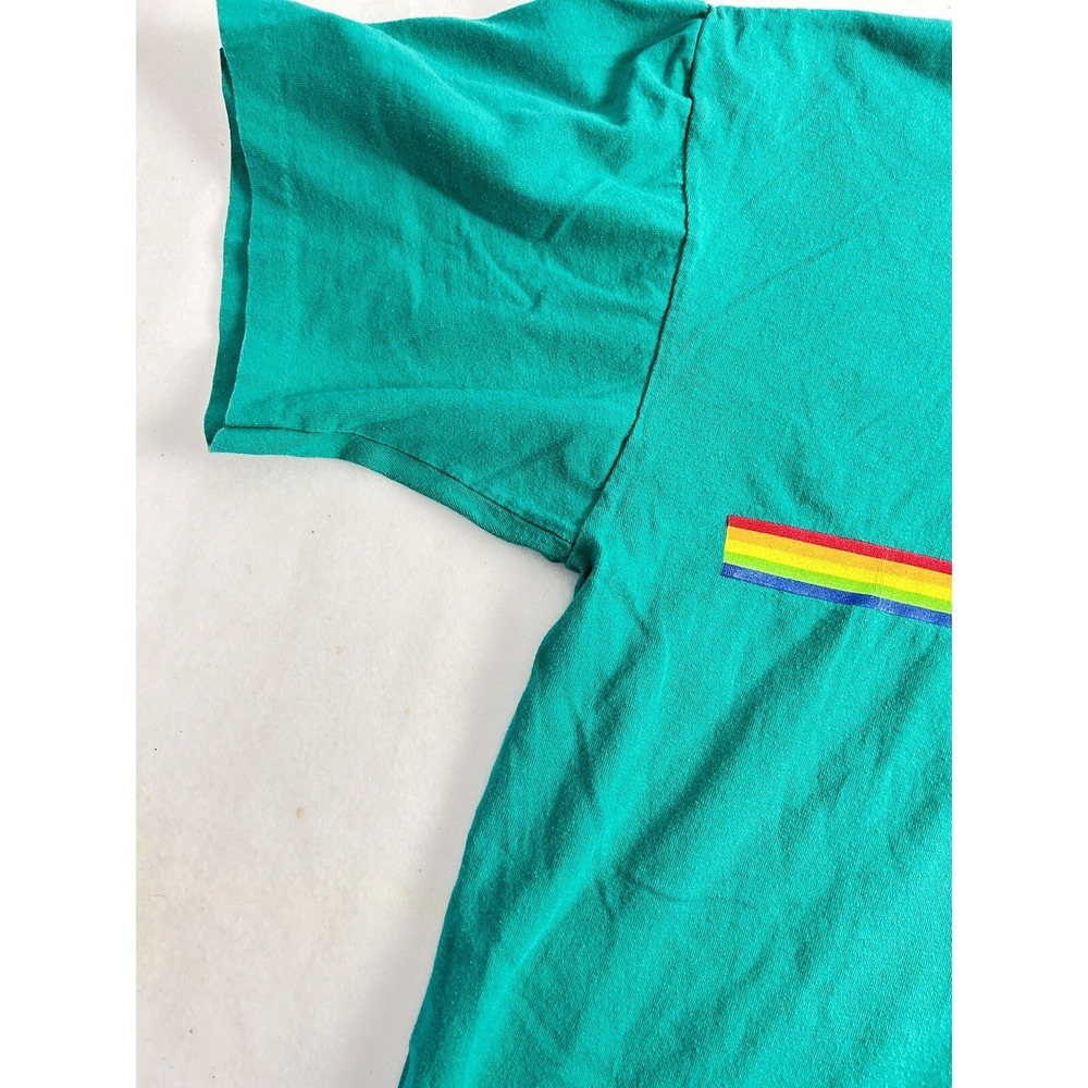 Vintage Body Glove Shirt Mens XL Surfing Rainbow Stripe 80s Tee Graphic USA - Picture 5 of 11